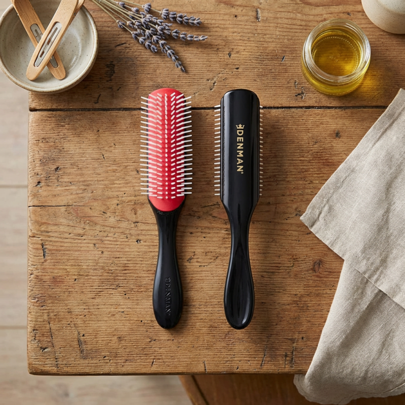 Denman Hairbrush D3 - 7 rows - black red