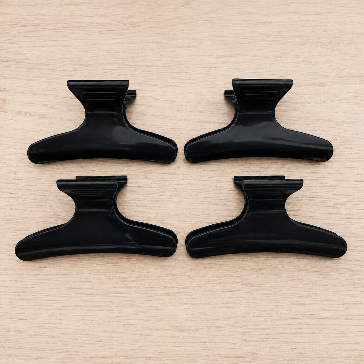 Hair Clips for Dyeing Hair, Black, 8 cm – 4 pieces