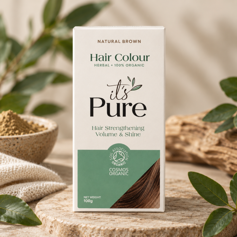 It's Pure uitgroeikit thuiskleurkit Natuurlijke Bruin